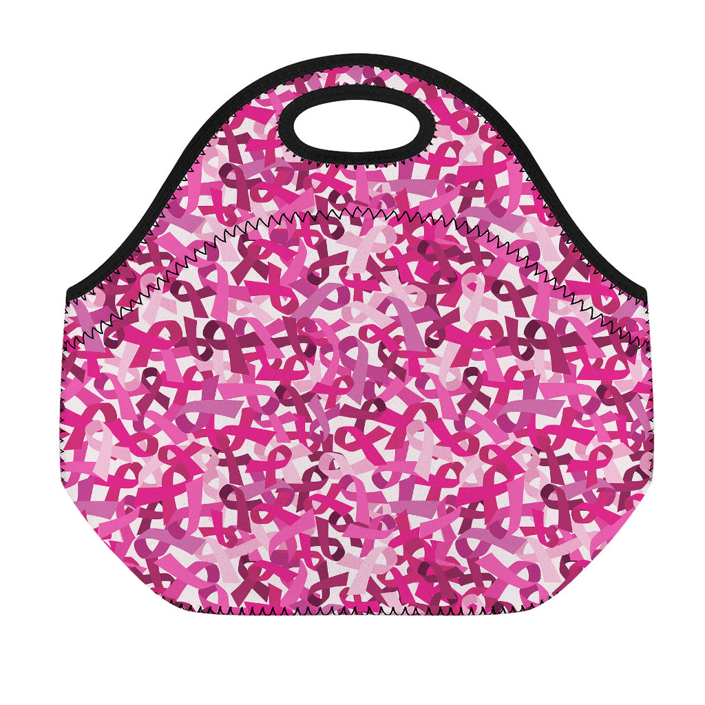 Breast Cancer Awareness Symbol Print Neoprene Lunch Bag