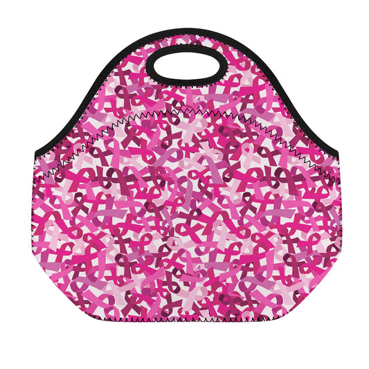 Breast Cancer Awareness Symbol Print Neoprene Lunch Bag