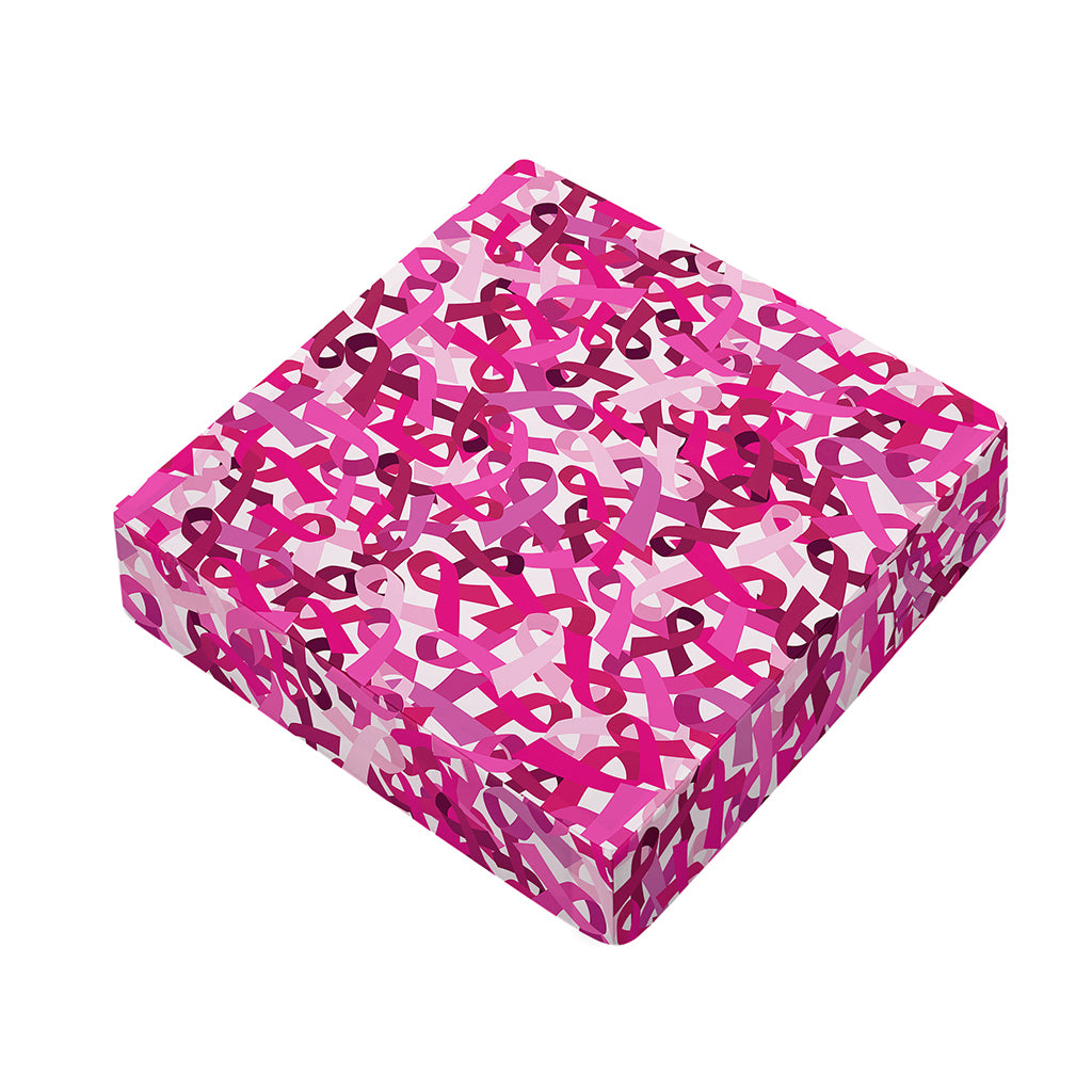 Breast Cancer Awareness Symbol Print Outdoor Seat Cushion Cover
