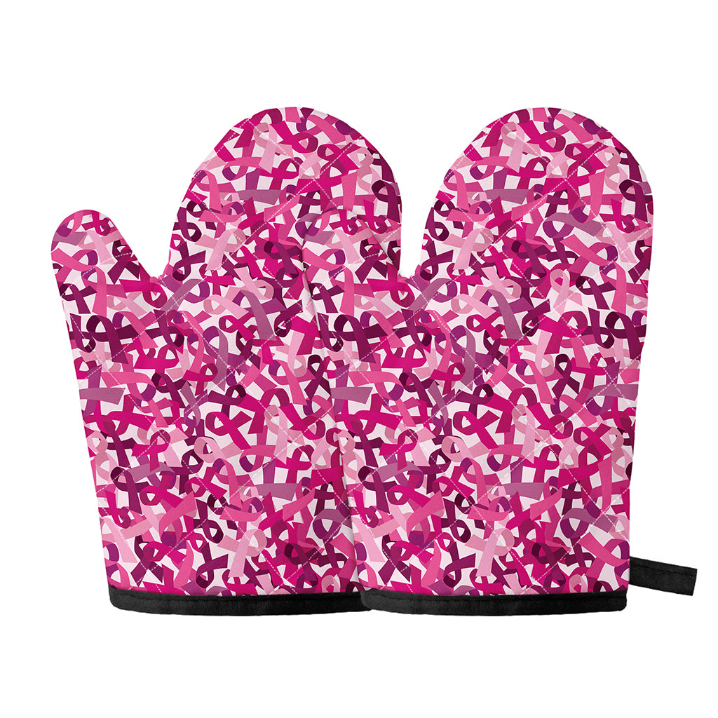 Breast Cancer Awareness Symbol Print Oven Mitts