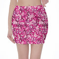 Breast Cancer Awareness Symbol Print Pencil Mini Skirt