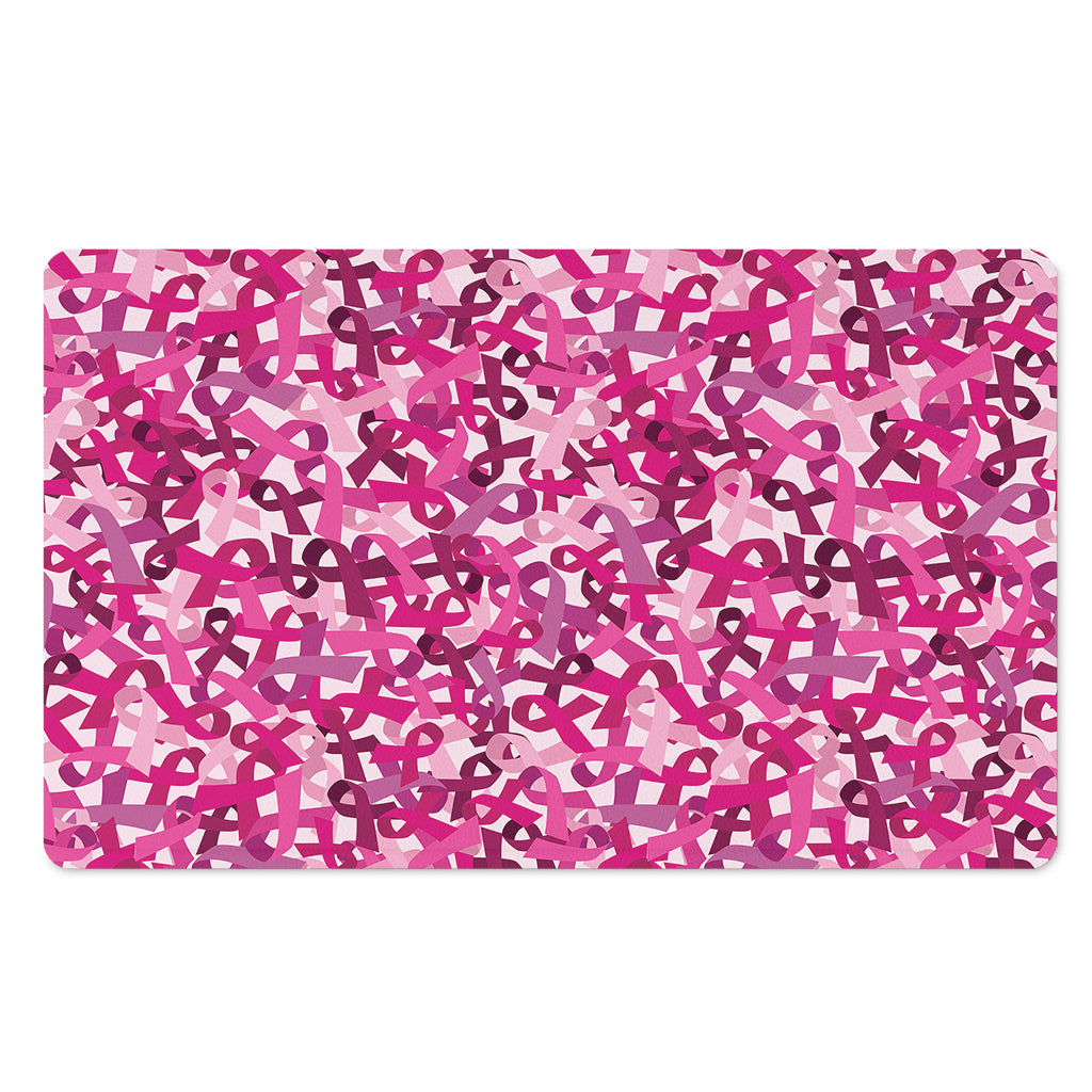 Breast Cancer Awareness Symbol Print Polyester Doormat