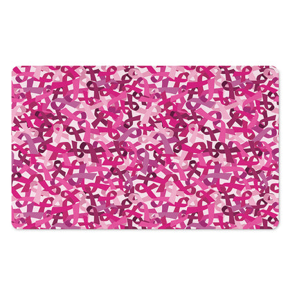 Breast Cancer Awareness Symbol Print Polyester Doormat
