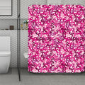 Breast Cancer Awareness Symbol Print Polyester Shower Curtain