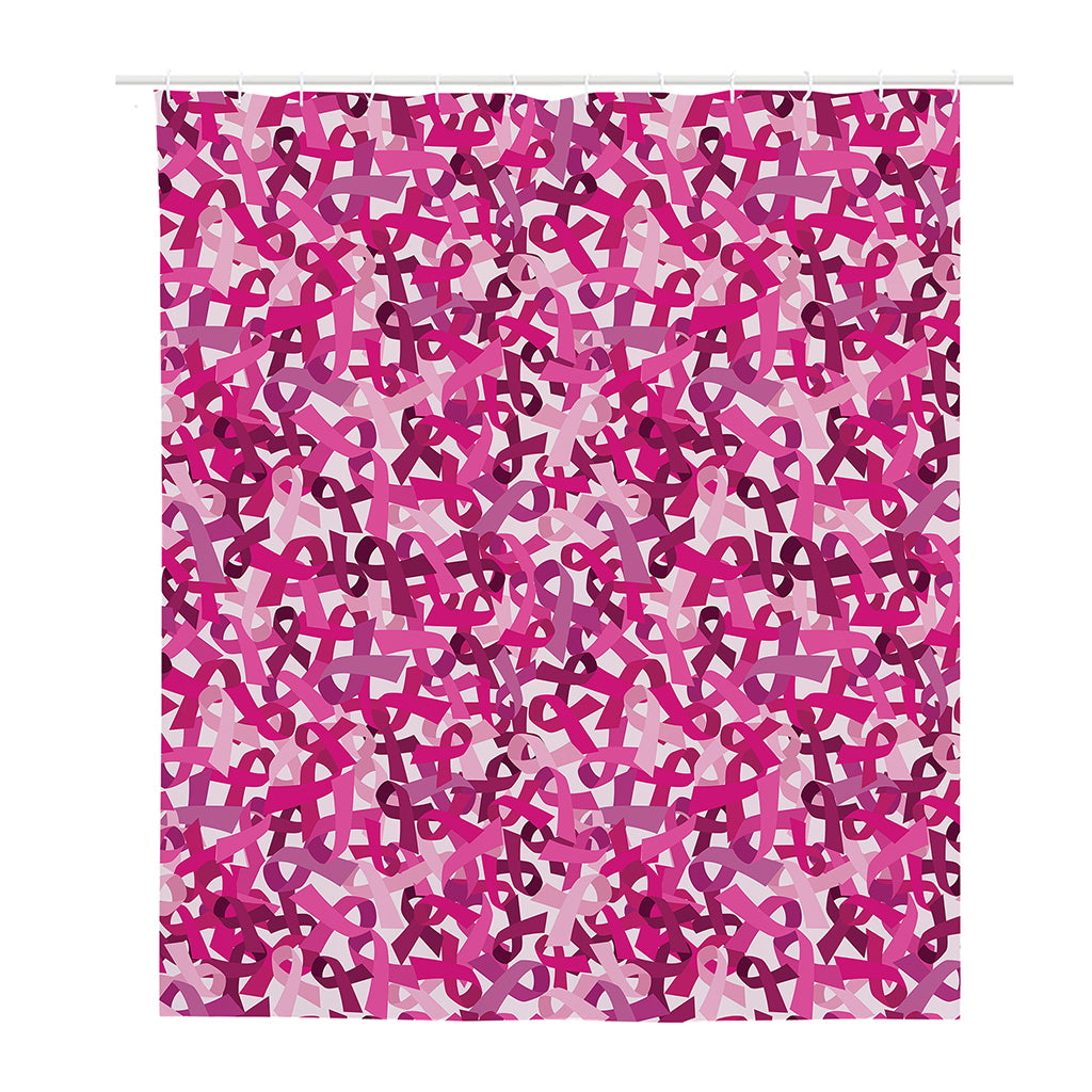 Breast Cancer Awareness Symbol Print Polyester Shower Curtain