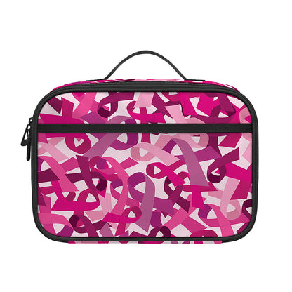 Breast Cancer Awareness Symbol Print Portable Lunch Bag