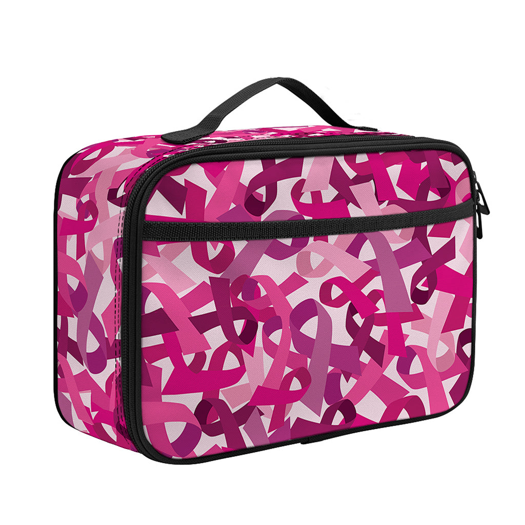 Breast Cancer Awareness Symbol Print Portable Lunch Bag