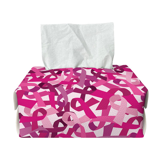 Breast Cancer Awareness Symbol Print Rectangle Tissue Box Cover