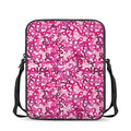 Breast Cancer Awareness Symbol Print Rectangular Crossbody Bag