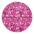 Breast Cancer Awareness Symbol Print Round Blanket