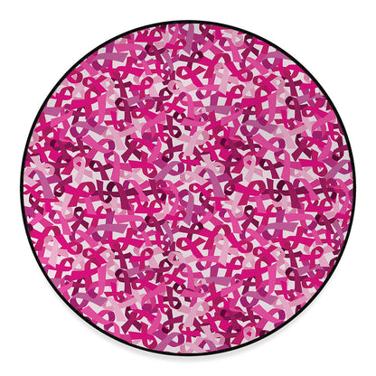 Breast Cancer Awareness Symbol Print Round Floor Mat