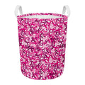 Breast Cancer Awareness Symbol Print Round Laundry Basket