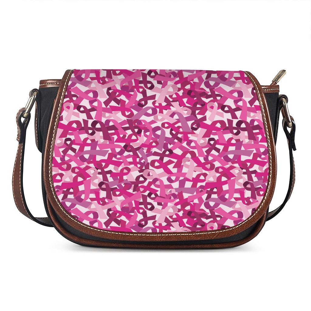 Breast Cancer Awareness Symbol Print Saddle Bag