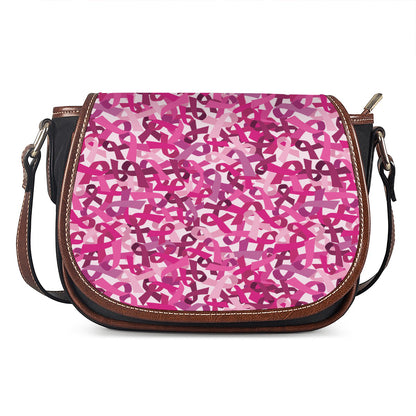 Breast Cancer Awareness Symbol Print Saddle Bag
