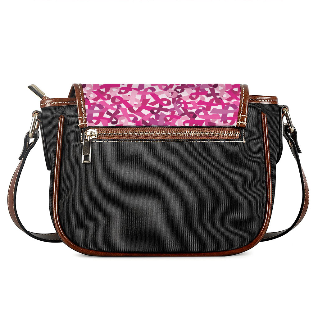 Breast Cancer Awareness Symbol Print Saddle Bag