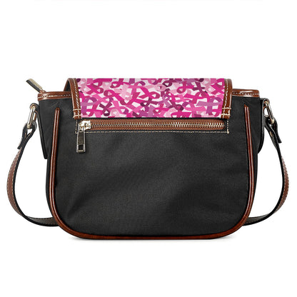 Breast Cancer Awareness Symbol Print Saddle Bag