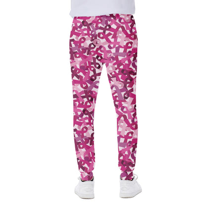 Breast Cancer Awareness Symbol Print Scuba Joggers