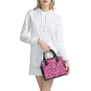 Breast Cancer Awareness Symbol Print Shoulder Handbag