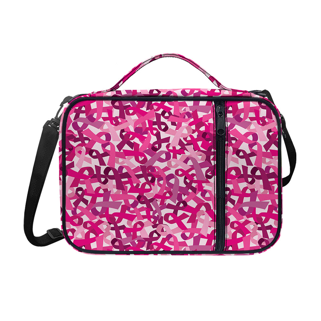 Breast Cancer Awareness Symbol Print Shoulder Strap Bible Bag