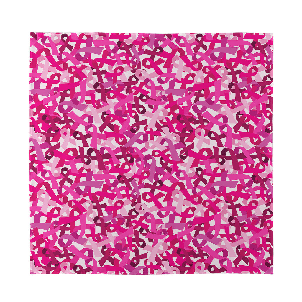 Breast Cancer Awareness Symbol Print Silk Bandana