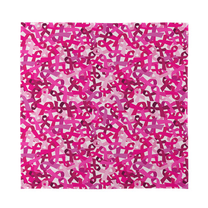 Breast Cancer Awareness Symbol Print Silk Bandana
