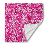Breast Cancer Awareness Symbol Print Silk Bandana