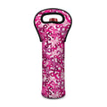 Breast Cancer Awareness Symbol Print Single Neoprene Wine Tote