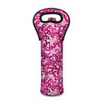 Breast Cancer Awareness Symbol Print Single Neoprene Wine Tote