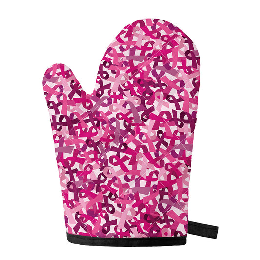 Breast Cancer Awareness Symbol Print Single Oven Mitt