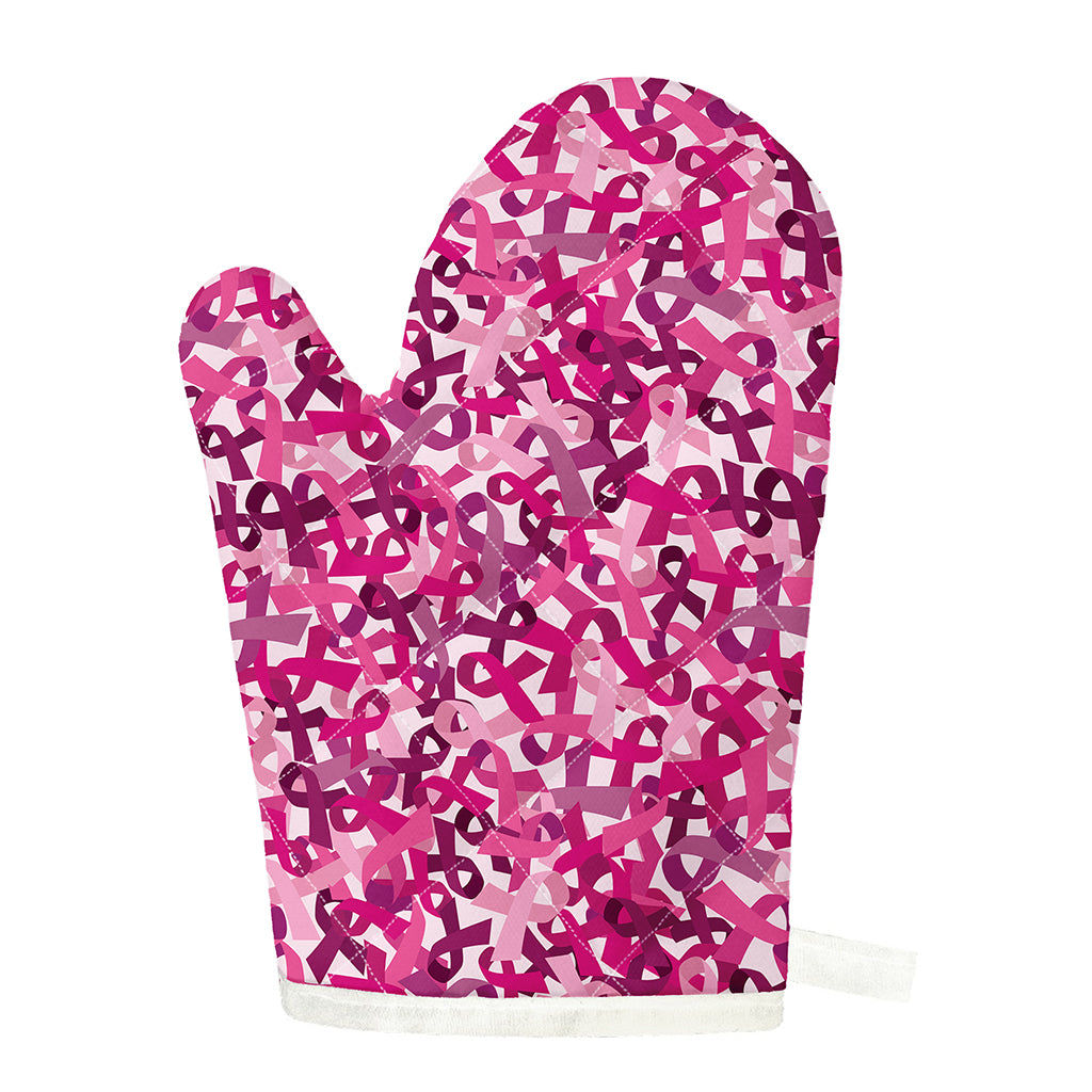 Breast Cancer Awareness Symbol Print Single Oven Mitt