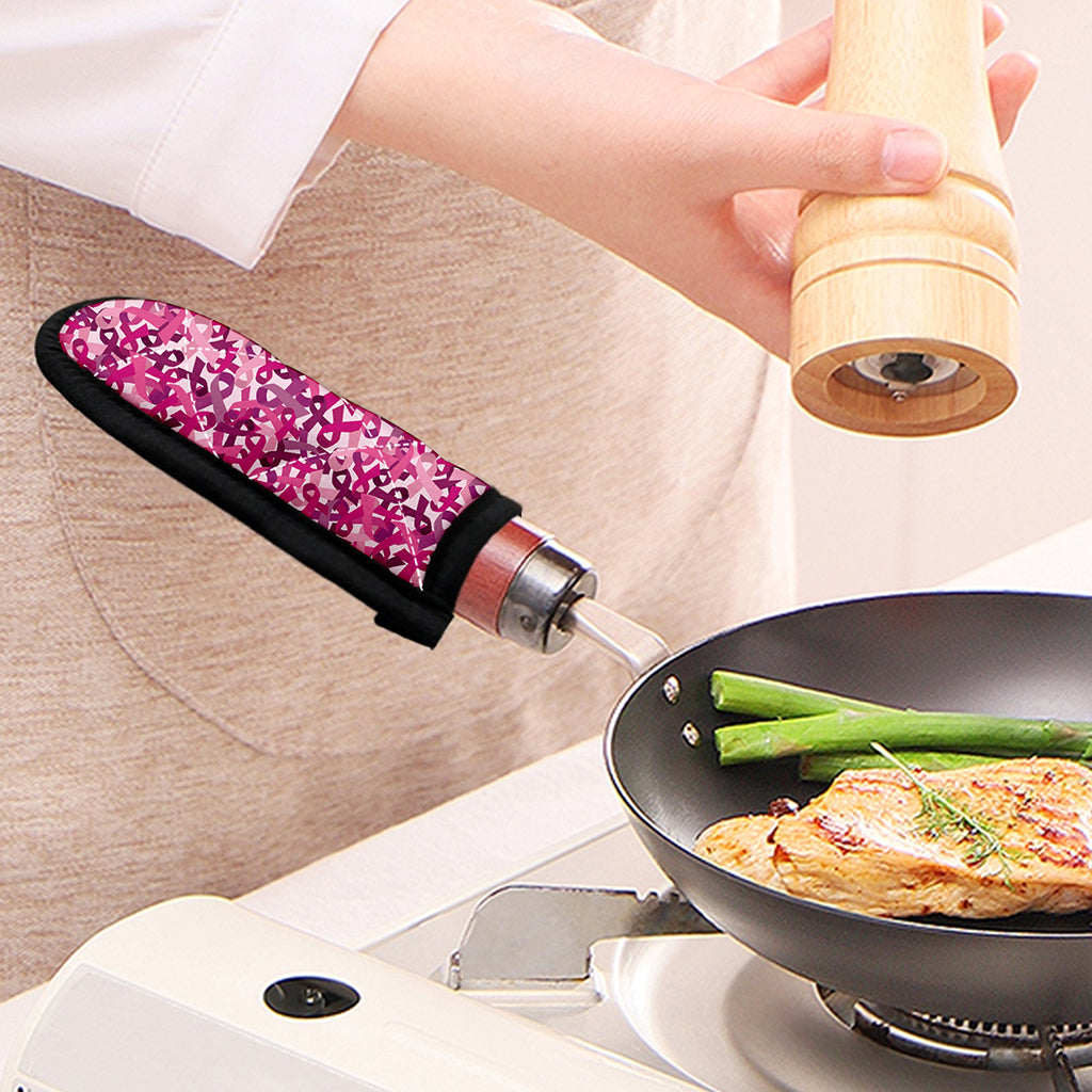 Breast Cancer Awareness Symbol Print Skillet Handle Cover