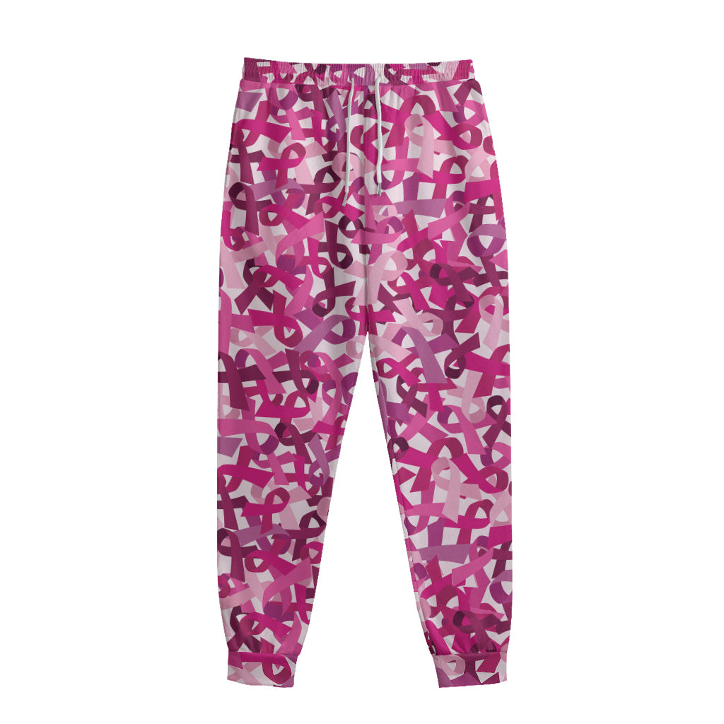 Breast Cancer Awareness Symbol Print Sweatpants