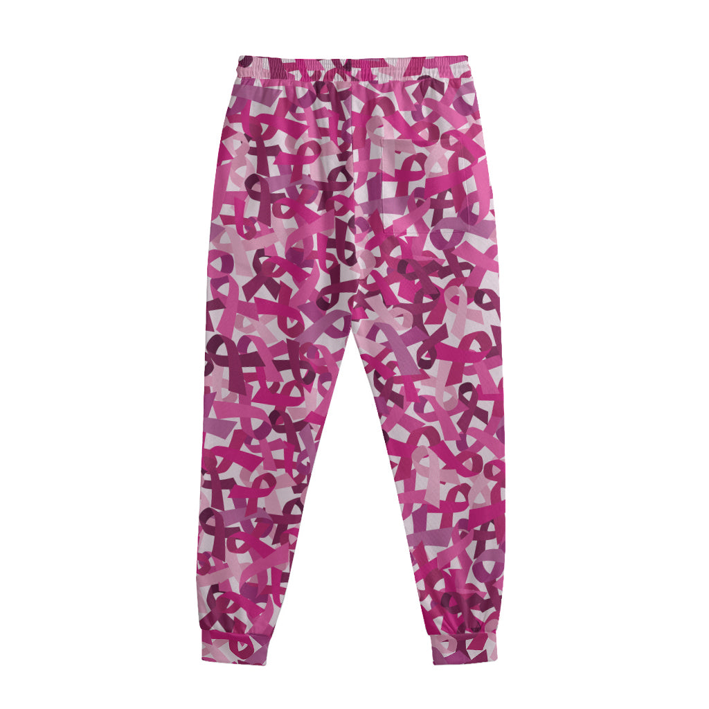 Breast Cancer Awareness Symbol Print Sweatpants