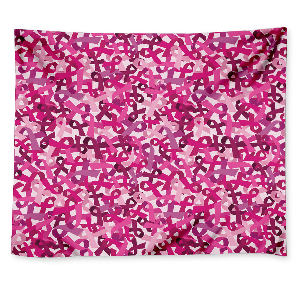Breast Cancer Awareness Symbol Print Tapestry