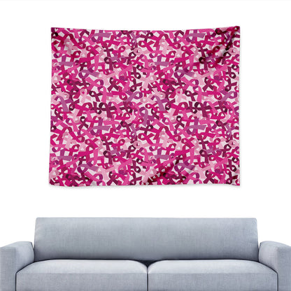 Breast Cancer Awareness Symbol Print Tapestry