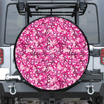 Breast Cancer Awareness Symbol Print Tire Cover