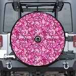 Breast Cancer Awareness Symbol Print Tire Cover With Camera Hole