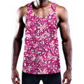 Breast Cancer Awareness Symbol Print Men's Workout Tank Top