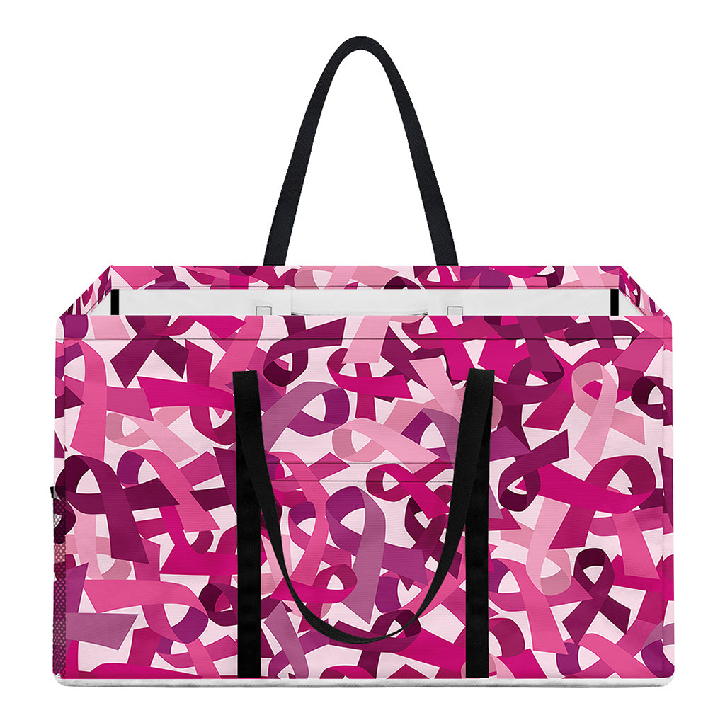 Breast Cancer Awareness Symbol Print Utility Tote Bag