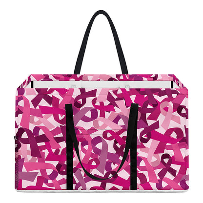 Breast Cancer Awareness Symbol Print Utility Tote Bag