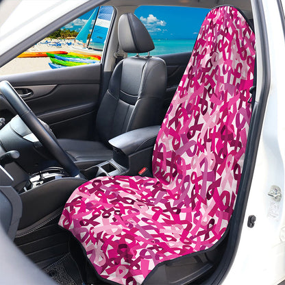 Breast Cancer Awareness Symbol Print Waterproof Car Seat Cover