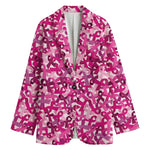 Breast Cancer Awareness Symbol Print Women's Blazer