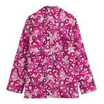 Breast Cancer Awareness Symbol Print Women's Blazer