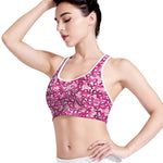 Breast Cancer Awareness Symbol Print Women's Sports Bra
