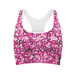Breast Cancer Awareness Symbol Print Women's Sports Bra