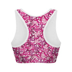Breast Cancer Awareness Symbol Print Women's Sports Bra