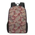 Brick Floral Bohemian Pattern Print 17 Inch Backpack