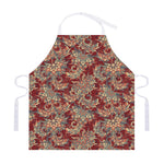Brick Floral Bohemian Pattern Print Adjustable Apron