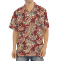 Brick Floral Bohemian Pattern Print Aloha Shirt