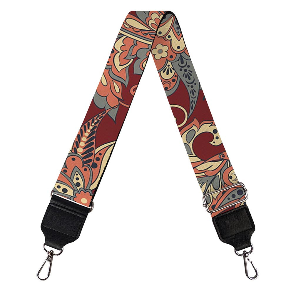Brick Floral Bohemian Pattern Print Bag Strap